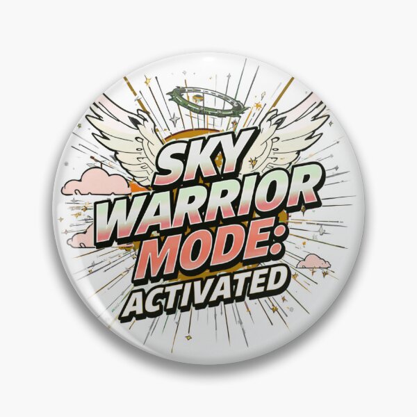 Item preview, Sky Warrior Mode Activated | Motivational Angel Wings Typography Design designed and sold by Vvmd.