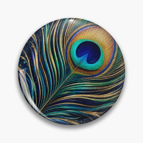 Item preview, Beautiful Peacock Feather Digital Art | Elegant Nature Design  designed and sold by InkJoys.