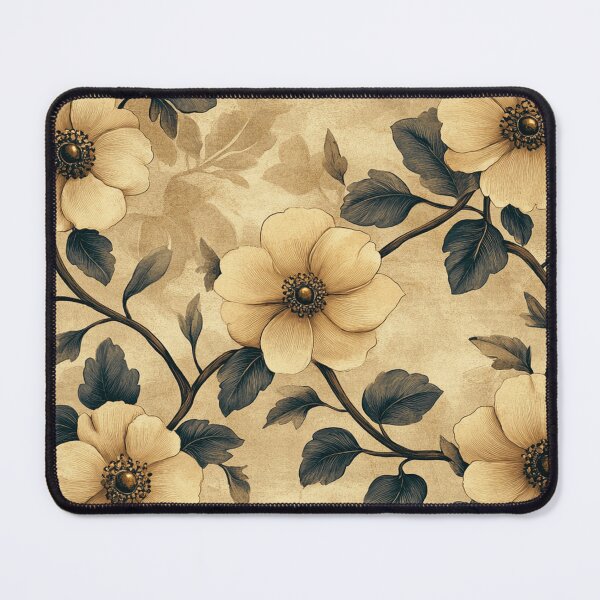 Item preview, Gilded Velvet: Antique Gold Floral on Deep Crimson Texture designed and sold by LiveLearnCreate.