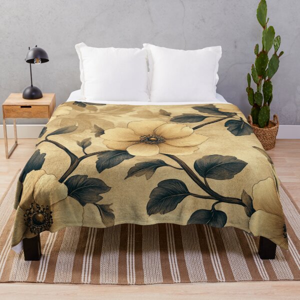 Item preview, Gilded Velvet: Antique Gold Floral on Deep Crimson Texture designed and sold by LiveLearnCreate.