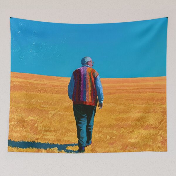 Item preview, Goodbye David Hockney - Bold Colorful Figurative Painting Print designed and sold by Drissakembili.