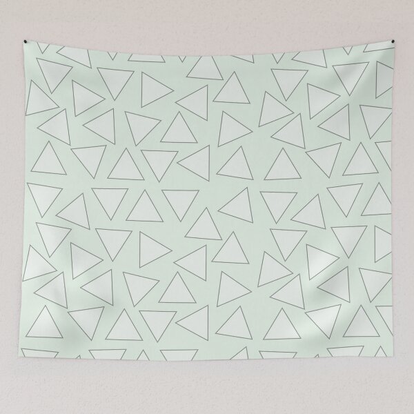 Item preview, Sage Green Aesthetic Minimalist Triangle Linear Tessellation Pattern designed and sold by LensDyn™.