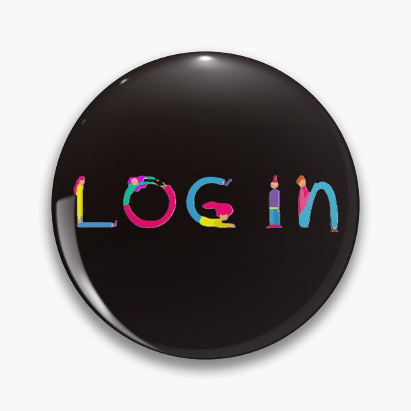 Item preview, "Log In" Typography– Creative Human Lettering Design with Playful Characters designed and sold by BuckaBaby.