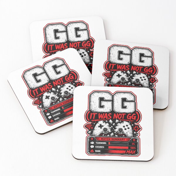 Item preview, GG (It Was Not GG) – Funny Rage Gamer Match Summary Design designed and sold by Shabrinox.