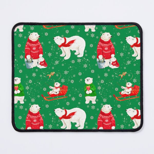 Item preview, Christmas Polar Bears Pattern In Red And Green designed and sold by DEC02.