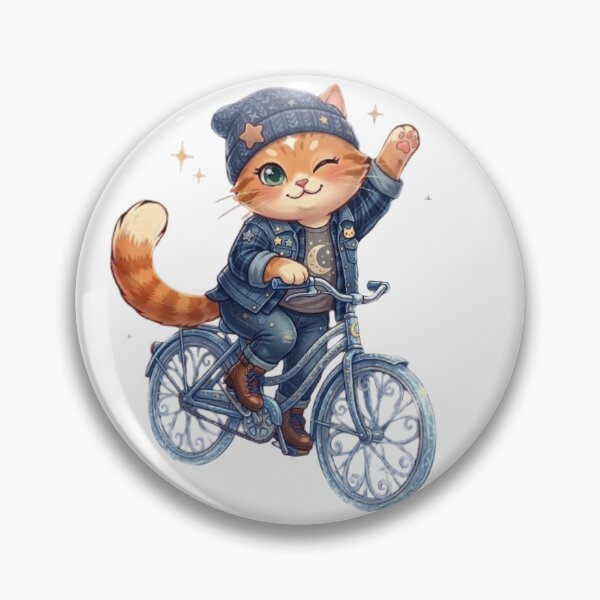 Item preview, Cute Kawaii Cat Riding Galaxy Bicycle designed and sold by Moody Vibes Studio.