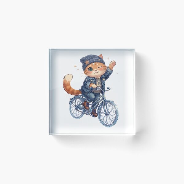 Item preview, Cute Kawaii Cat Riding Galaxy Bicycle designed and sold by Moody Vibes Studio.
