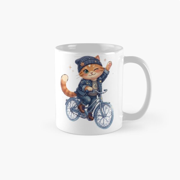 Item preview, Cute Kawaii Cat Riding Galaxy Bicycle designed and sold by Moody Vibes Studio.