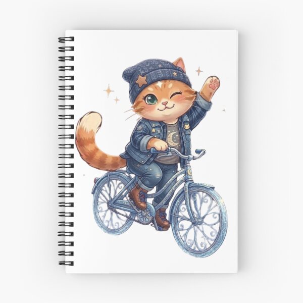 Item preview, Cute Kawaii Cat Riding Galaxy Bicycle designed and sold by Moody Vibes Studio.