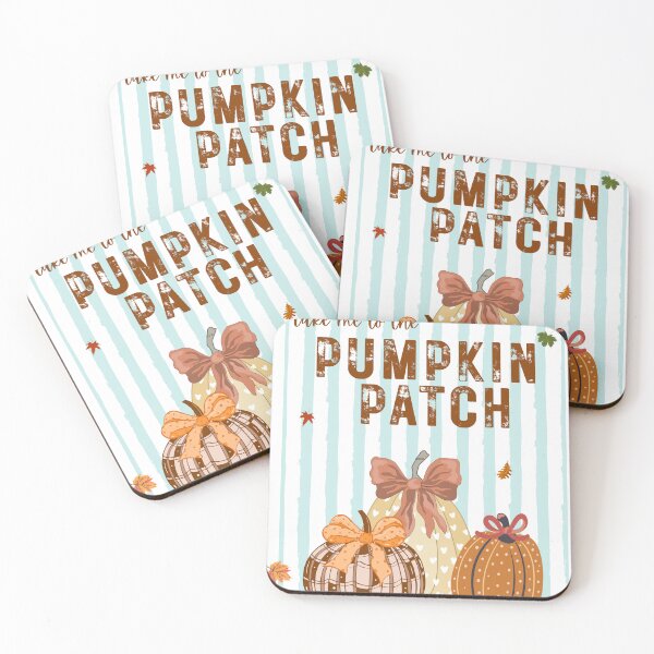 Item preview, Take Me to the Pumpkin Patch – Cute Autumn Pumpkin Typography on Striped Background designed and sold by Pragatee.