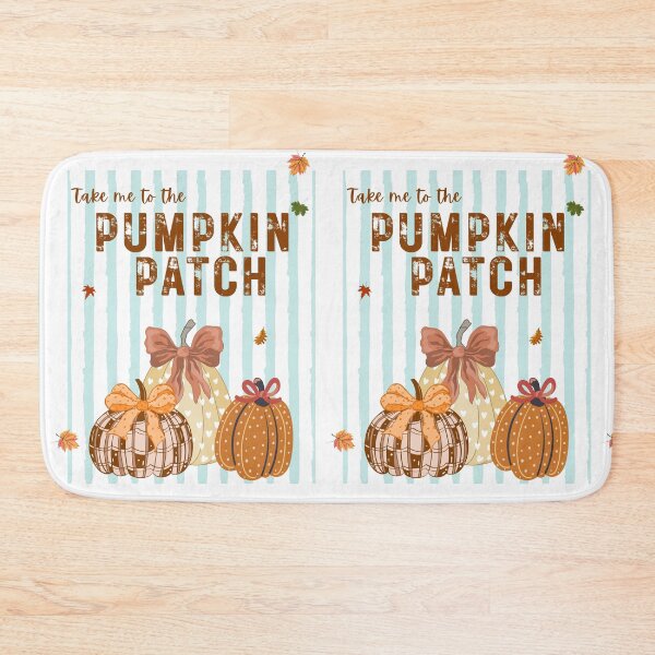 Item preview, Take Me to the Pumpkin Patch – Cute Autumn Pumpkin Typography on Striped Background designed and sold by Pragatee.