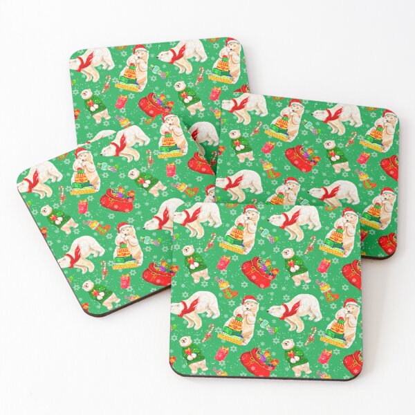 Item preview, Cute Christmas Polar Bears Red And Green Pattern  designed and sold by DEC02.