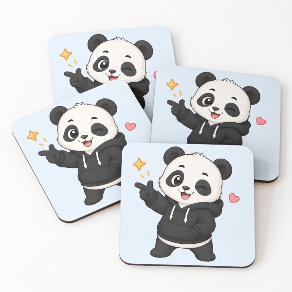 Item preview, Cute Kawaii Panda Wearing Hoodie designed and sold by Seculinator.