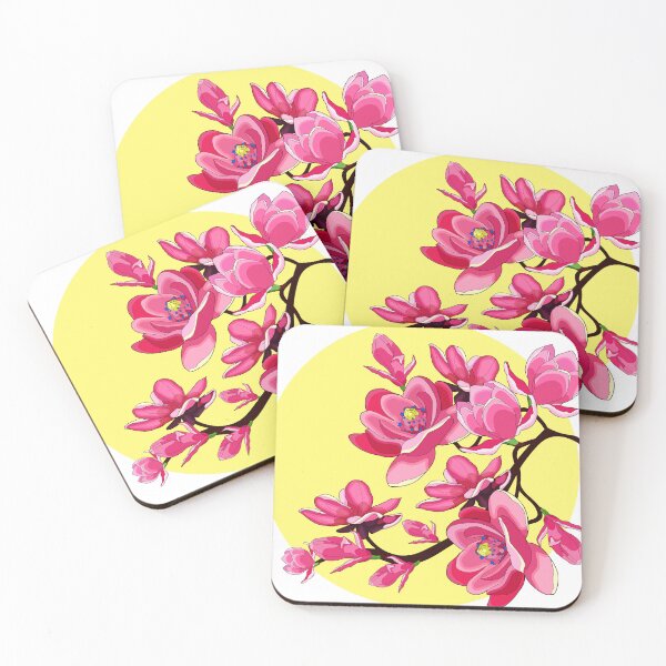 Item preview, branch magnolia flower red garden  designed and sold by OrPolly.