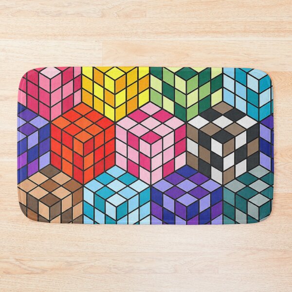 Item preview, Colorful Isometric Cube 3D Box Geometric Pattern designed and sold by DjFreeq.