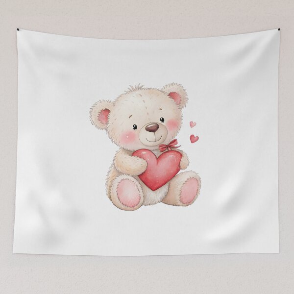 Item preview, Cute Teddy Bear with a Heart designed and sold by trendspatterns.