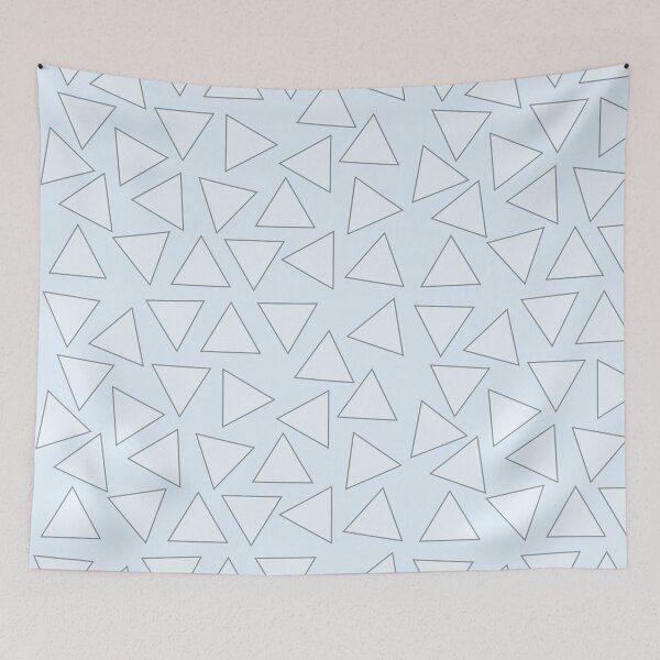 Item preview, Powder Blue Serene Minimalist Triangular Outline Delicate Geometric Surface Art designed and sold by LensDyn™.