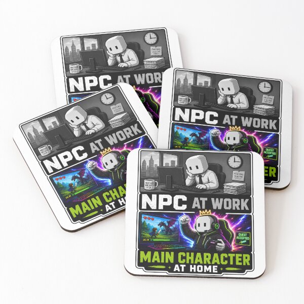 Item preview, NPC At Work Main Character At Home – Funny Gamer Life Design designed and sold by Shabrinox.