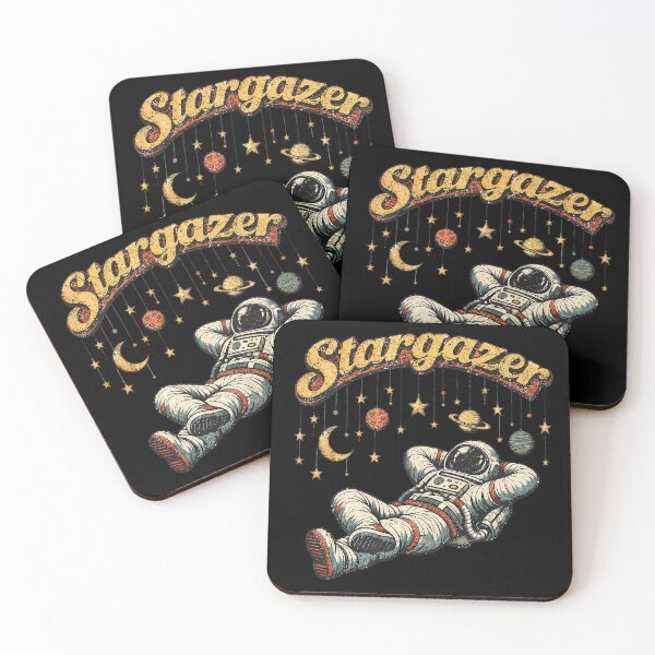 Item preview, Retro Futuristic Astronaut Stargazer designed and sold by Lee Hiller Designs.