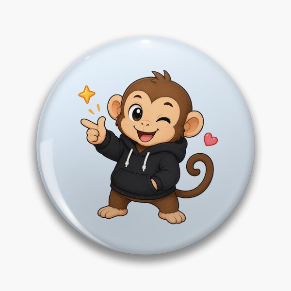 Item preview, Cute Kawaii Monkey Wearing Hoodie designed and sold by Seculinator.