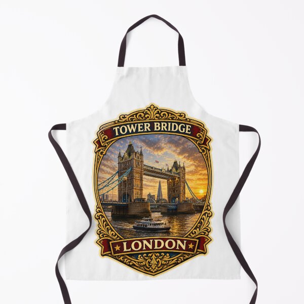 Item preview, Tower Bridge London Vintage Travel Badge Sticker | United Kingdom Landmark Souvenir designed and sold by DreamPaw Studio.