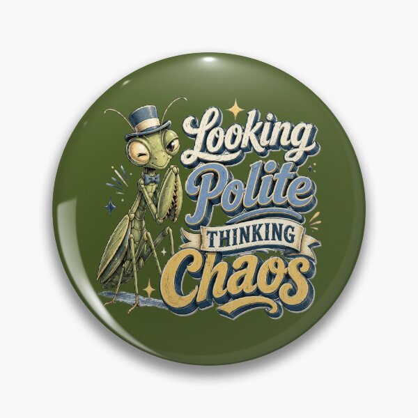Item preview, Looking Polite Thinking Chaos Praying Mantis designed and sold by Weirdwildco69.