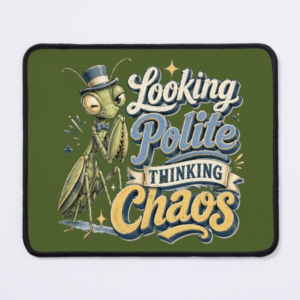 Item preview, Looking Polite Thinking Chaos Praying Mantis designed and sold by Weirdwildco69.