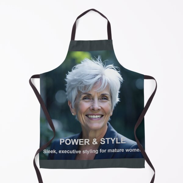 Item preview, Slicked-Back Silver Hair: Executive Styling for Mature Women Promo designed and sold by Creative-RE.