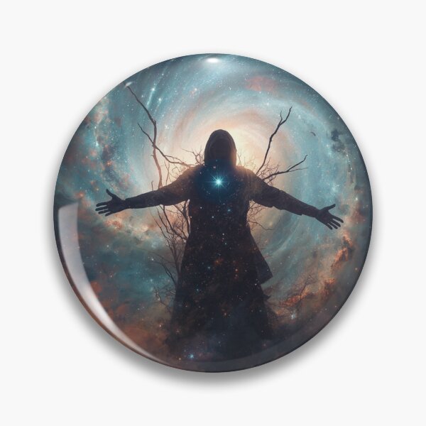 Item preview, Cosmic Ascension Portal | Mystical Galaxy Wanderer Dark Fantasy Art designed and sold by Vvmd.