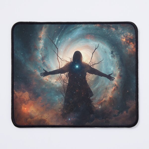 Item preview, Cosmic Ascension Portal | Mystical Galaxy Wanderer Dark Fantasy Art designed and sold by Vvmd.