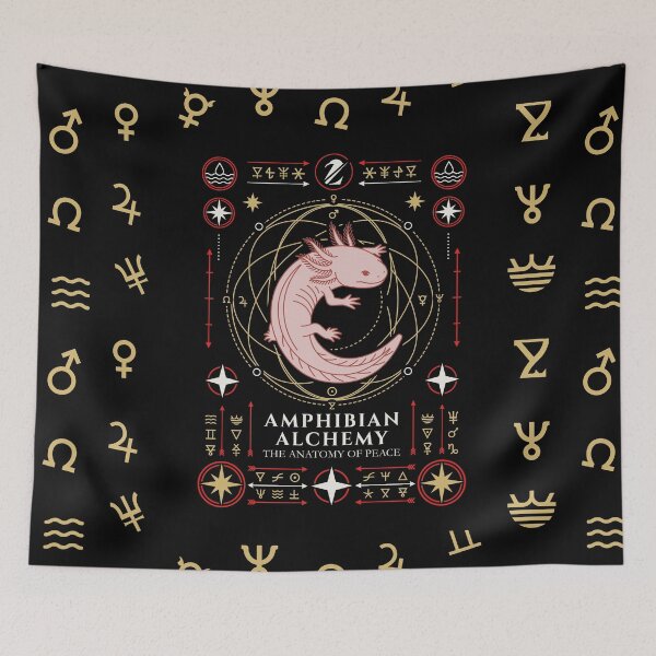 Item preview, Amphibian Alchemy: The Anatomy of Peace - Dark Academia Mystical Axolotl designed and sold by ZUMERI.