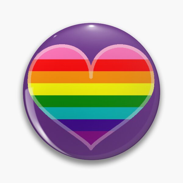 Item preview, Gay Rainbow 8-stripe Pride Heart [Purple Edition] designed and sold by Roxzania.