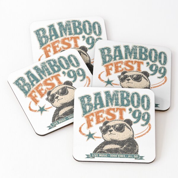 Item preview, Bamboo Fest 99 Vintage Panda Music Festival Retro Graphic T-Shirt designed and sold by Gremlin Hours.