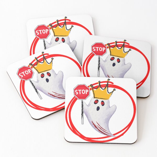 Item preview, Ghost King Stop Sign Horror designed and sold by GoldenLeyGood.