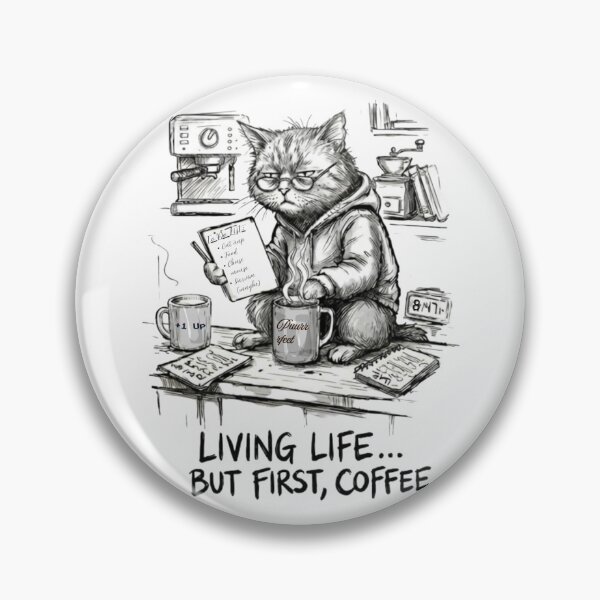 Item preview, Living Life... But First, Coffee designed and sold by LemonlyTees.