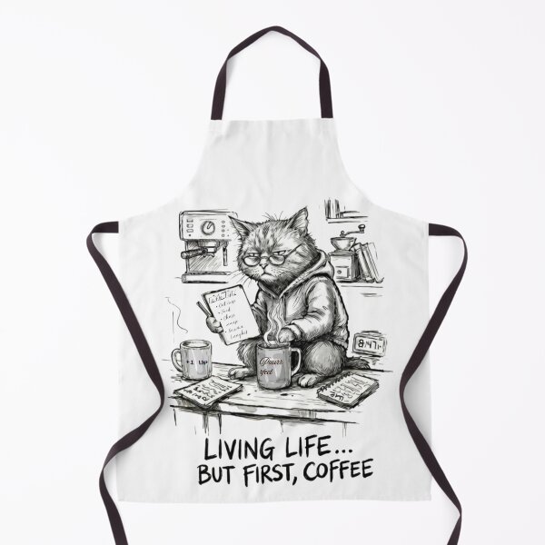 Item preview, Living Life... But First, Coffee designed and sold by LemonlyTees.
