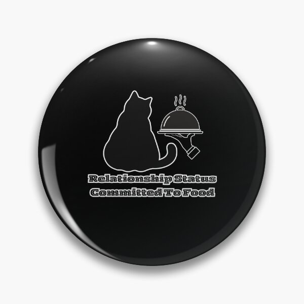Item preview, Relationship status committed to food Cute Black Fat Cat Valentine Pet Food Lover  designed and sold by Art IN Pack.