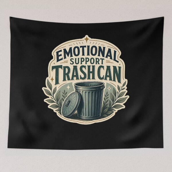 Item preview, Emotional Support Trash Can designed and sold by FreshPixelArt.