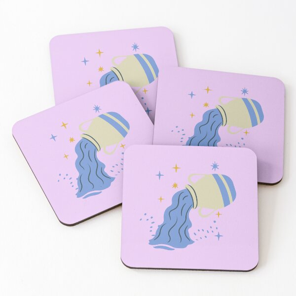 Item preview, Whimsical Aquarius Zodiac Illustration designed and sold by orbitbloom.