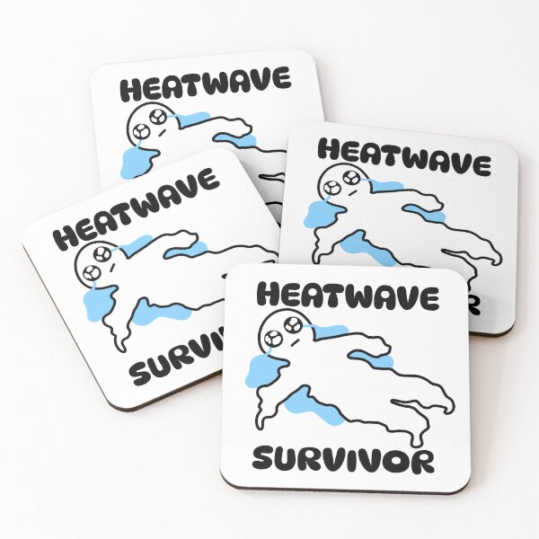 Item preview, Heatwave survivor funny sticker designed and sold by Regi's Art.