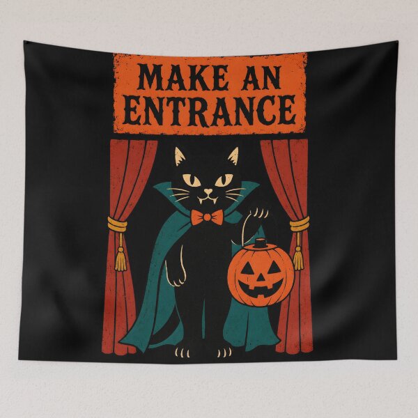 Item preview, Make An Entrance Black Cat designed and sold by ChocoMellowCo.