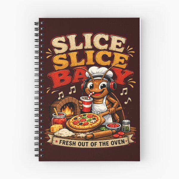 Item preview, Slice Slice Baby Funny Pizza Chef Roach – Fresh Out Of The Oven Retro Food Lover T-Shirt designed and sold by HOUSE OF TIST.