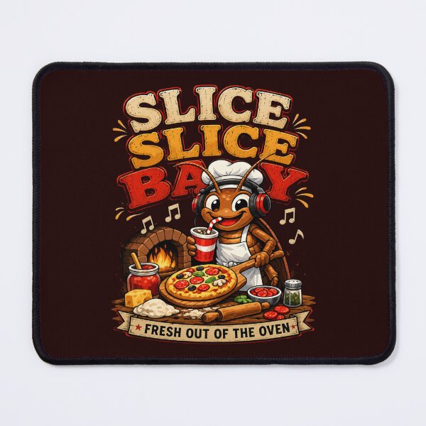 Item preview, Slice Slice Baby Funny Pizza Chef Roach – Fresh Out Of The Oven Retro Food Lover T-Shirt designed and sold by HOUSE OF TIST.