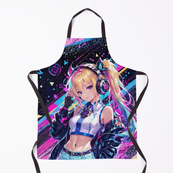 Item preview, Blonde girl cyber idol anime gamer designed and sold by FusiTink.