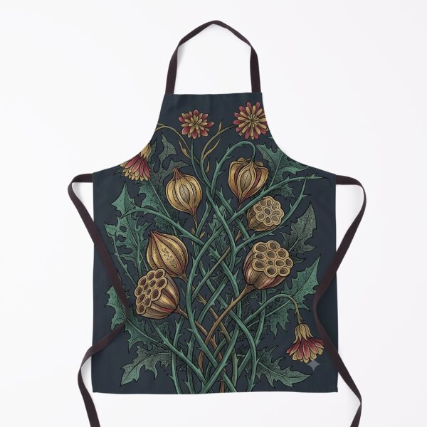 Item preview, Vintage Gothic Botanical Illustration - Dried Lotus Pods & Thistles designed and sold by tellefkvifte.