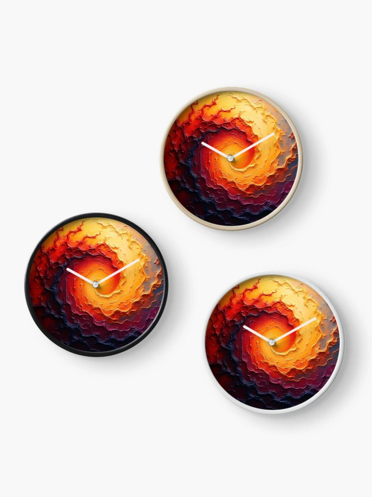 Thumbnail 3 of 4, Clock, Solar Rift. designed and sold by fbtrisha.