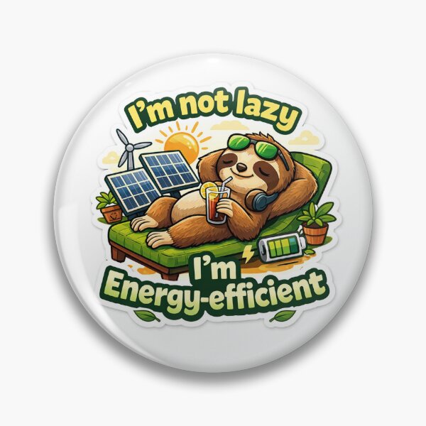 Item preview, I'm Not Lazy. I'm Energy-efficient designed and sold by crayonpixels.