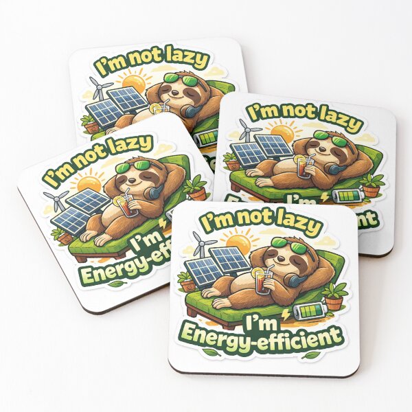 Item preview, I'm Not Lazy. I'm Energy-efficient designed and sold by crayonpixels.
