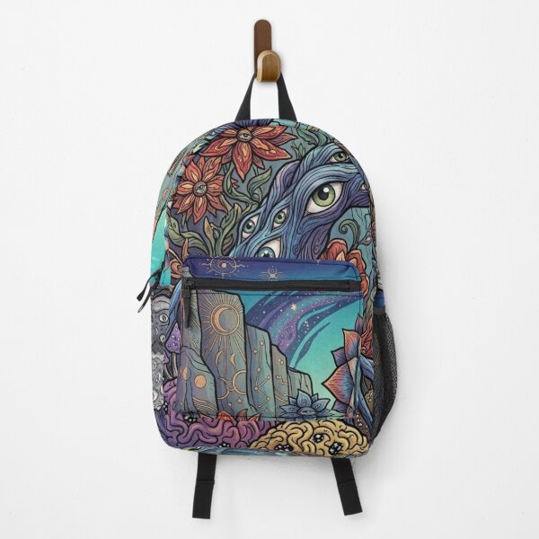 Item preview, Intricate Psychedelic All-Seeing Eye Art - Trippy Cosmic Mushroom Landscape designed and sold by tellefkvifte.