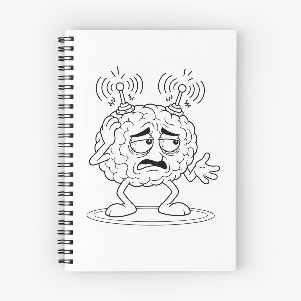 Item preview, Brain Buffering Funny Brain Cartoon Low Signal Energy designed and sold by ComedyInkFactor.